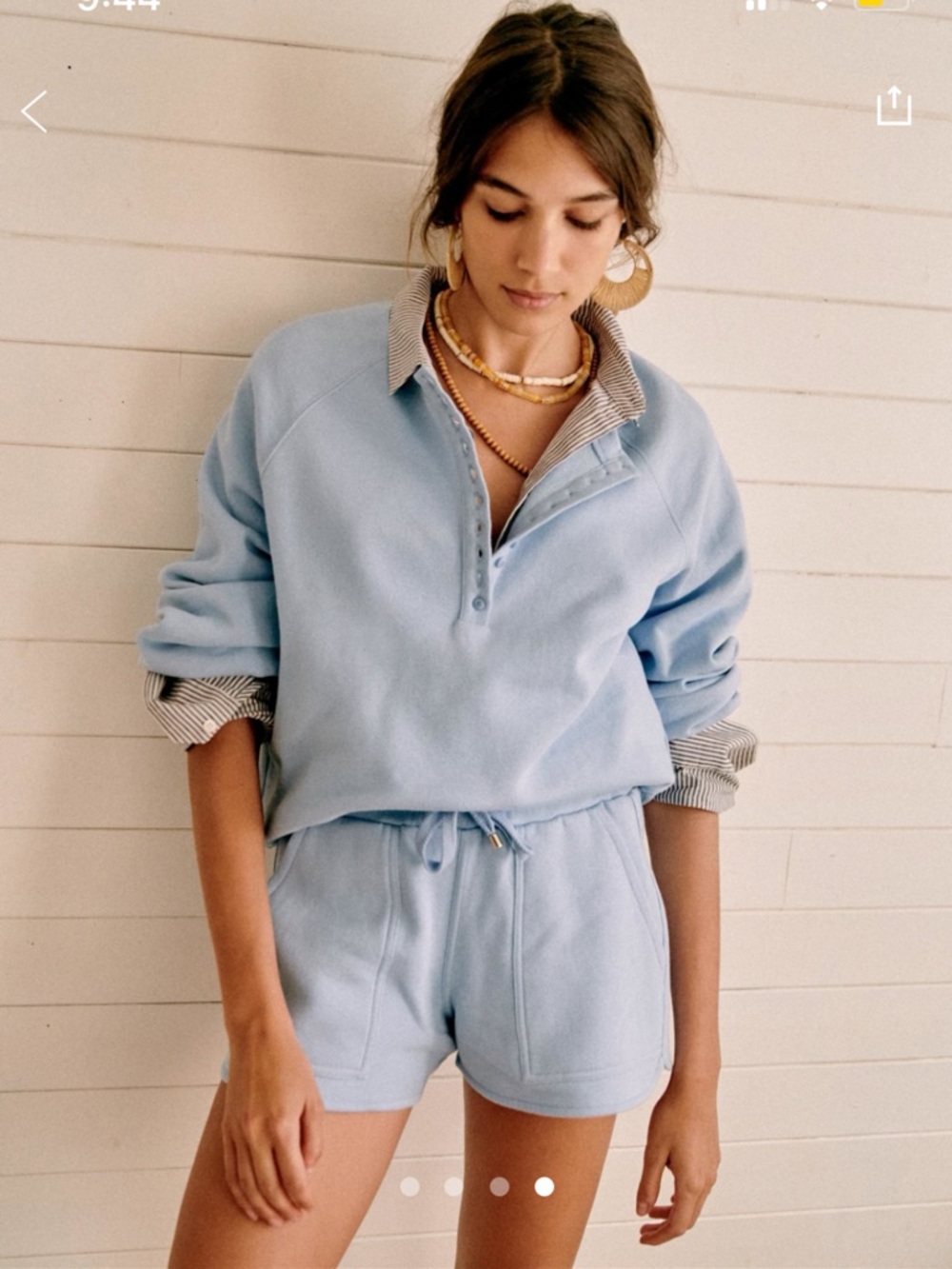 Sézane Miley Sweatshirt and Shorts Set